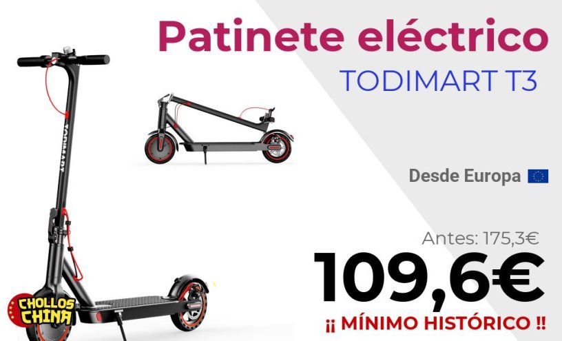 Scooter eléctrico TODIMART T3 por 109,6€
