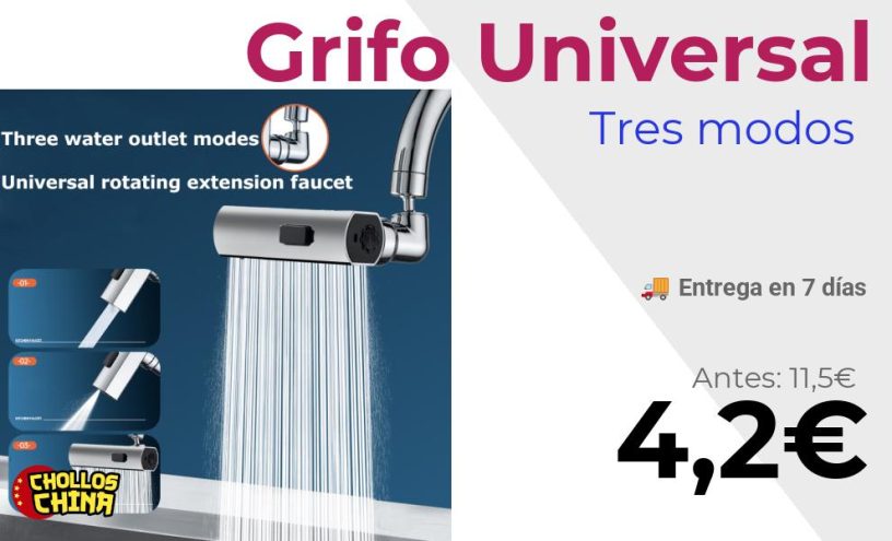 Grifo de extensión giratorio Universal por 4,2€