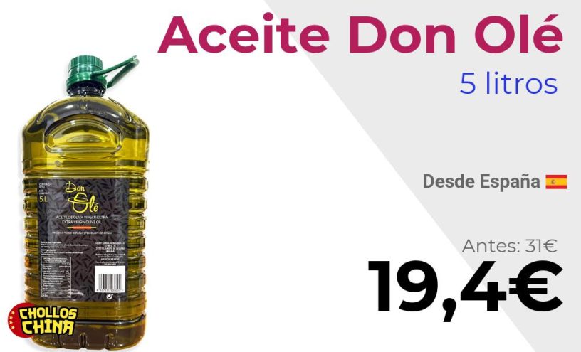 Aceite de oliva virgen extra Don Olé por 19,4€