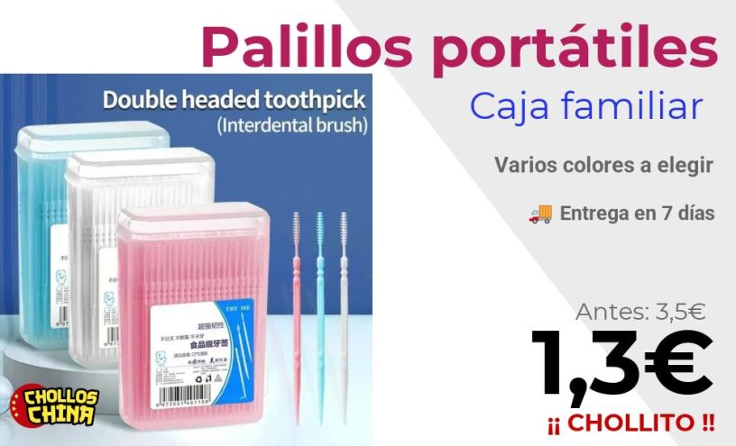 Palillos de dientes ultrafinos portátiles por 1,3€