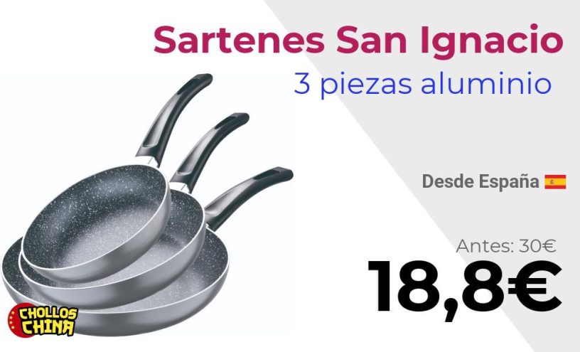 Juego de sartenes San Ignacio Soul Marble por 18,8€