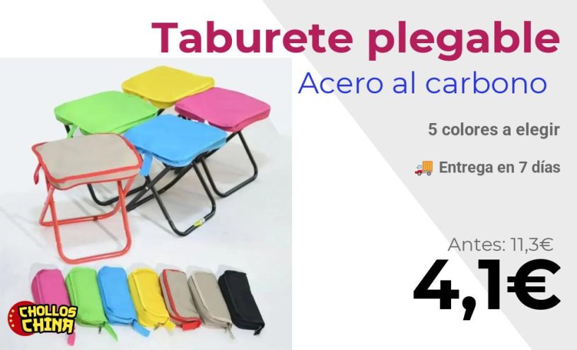 Taburete plegable ultraligero para exteriores por 4,1€