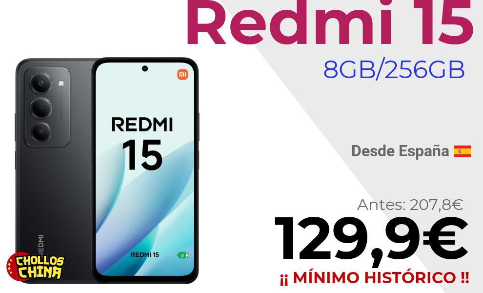 Redmi 15 8GB/256GB por 129,9€