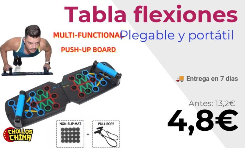 Tabla de flexiones multifuncional portátil por 4,8€
