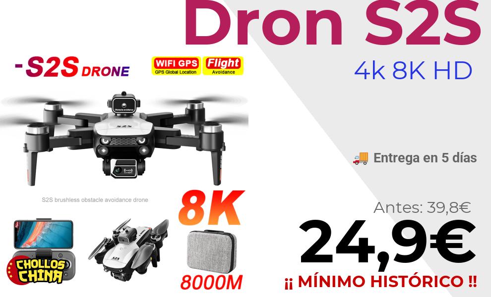 Mini dron S2S 4k 8K HD por 24,9€