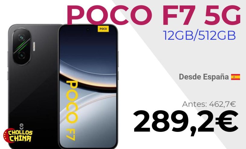 POCO F7 5G 12GB/512GB por 289,2€