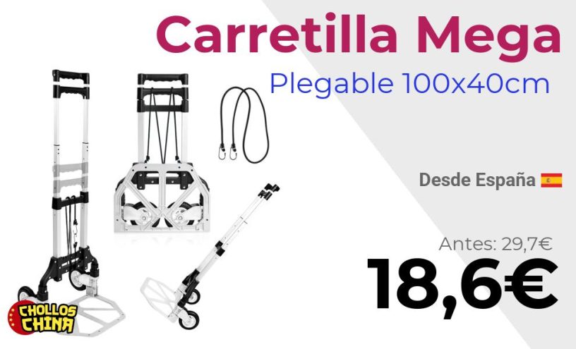 Carretilla plegable de aluminio Mega por 18,6€