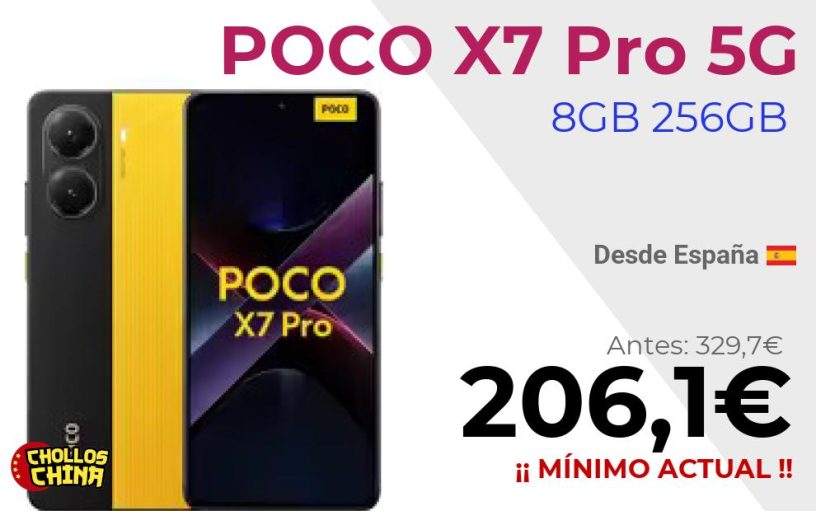 POCO X7 Pro 5G 8GB+256GB por 206,1€