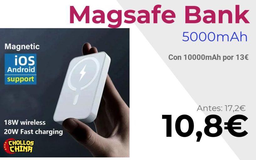 Power Bank Magsafe 5000mAh por 10,8€