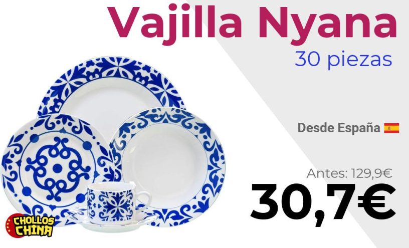 Set de vajilla de porcelana Nyana por 30€