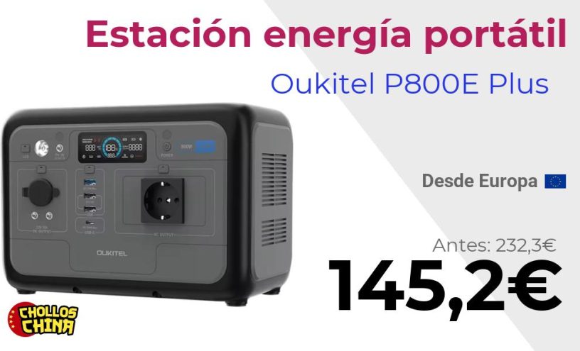 Estación de energía portátil Oukitel P800E Plus por 145,2€