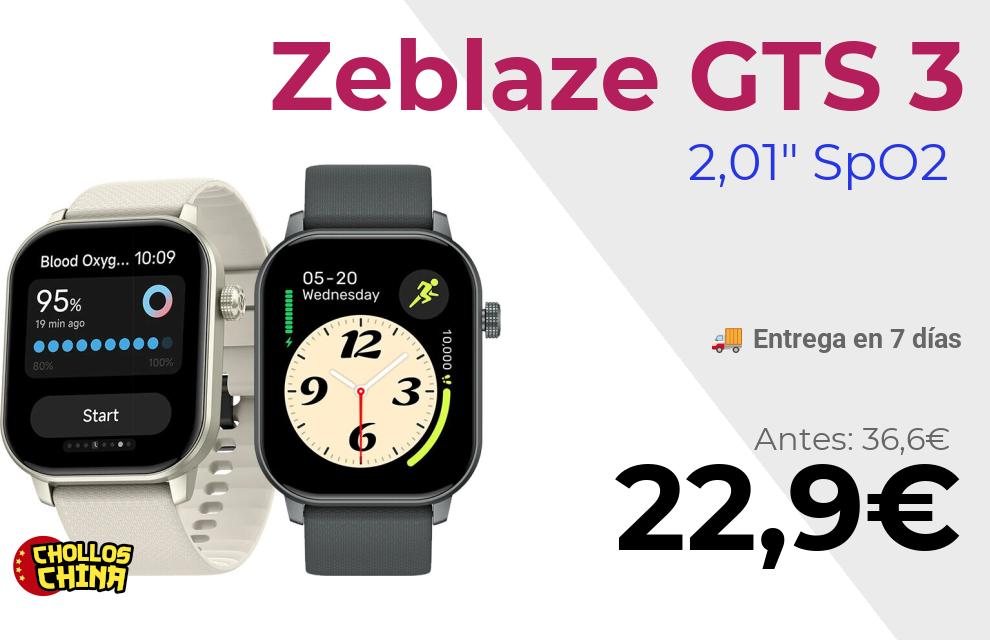 Smartwatch Zeblaze GTS 3 GPS por 22,9€