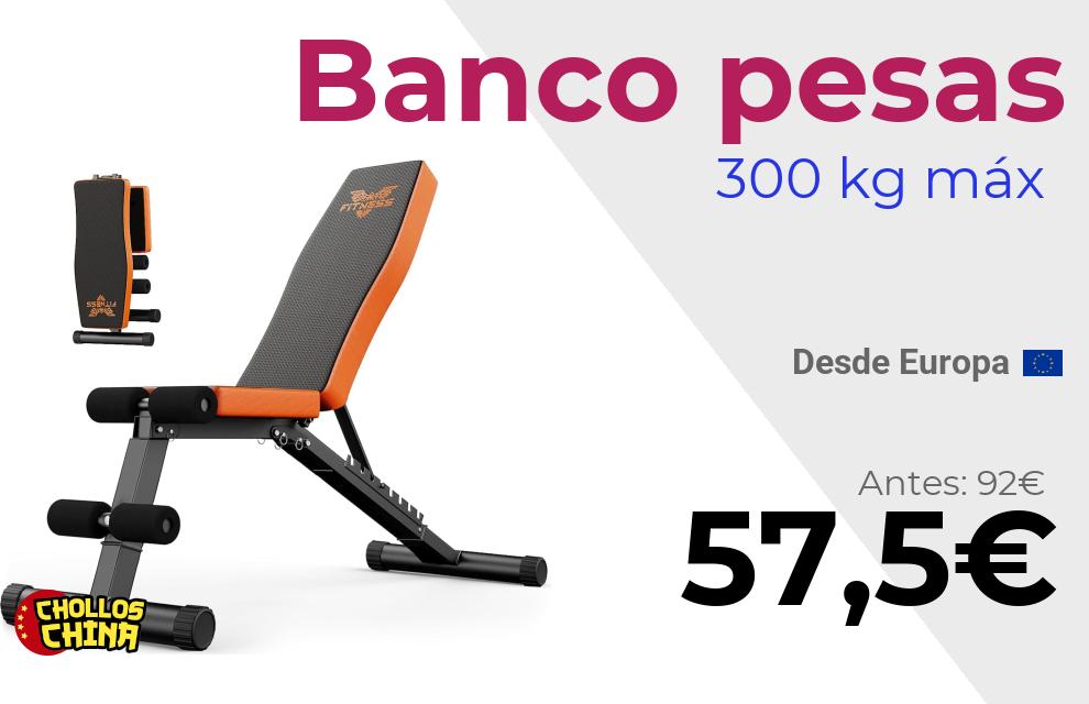 Banco de pesas multifuncional ajustable por 57,5€