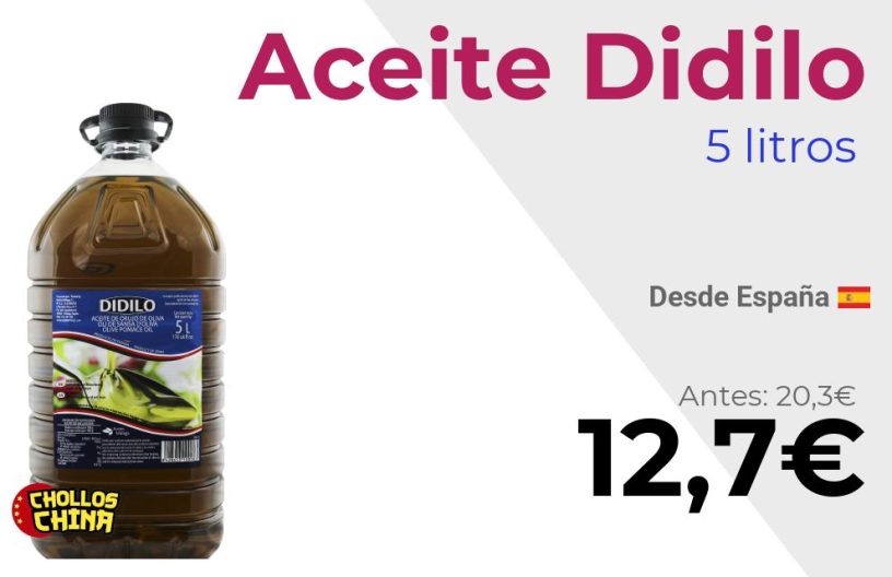 Aceite de orujo de oliva Didilo 5 litros por 12,7€