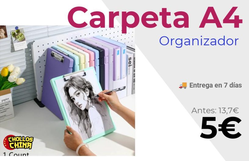 Carpeta de archivos multifuncional A4 por 5€