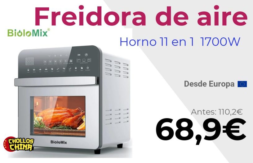 Horno freidora de aire BioloMix 15L por 68,9€
