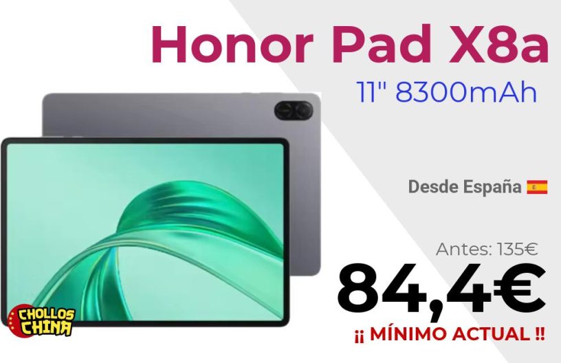 Tablet Honor Pad X8a 11 pulgadas por 84,4€