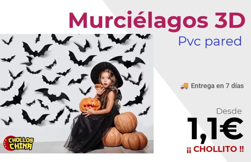 Decoraciones de murciélagos de Halloween por 1,1€
