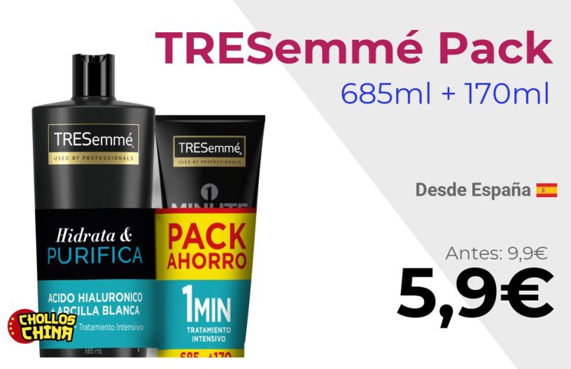 Pack champú y mascarilla TRESemmé por 5€
