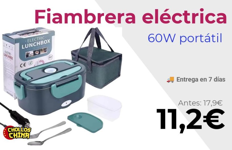 Fiambrera eléctrica portátil 1.5L 60W por 11,2€