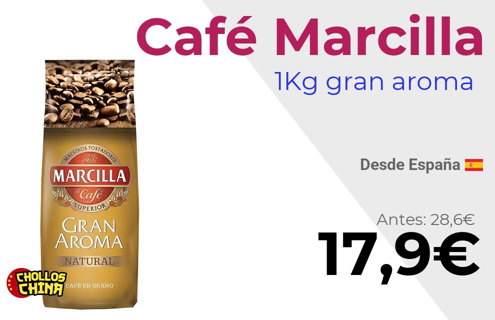 Café en grano Marcilla Natural 1Kg por 17,9€