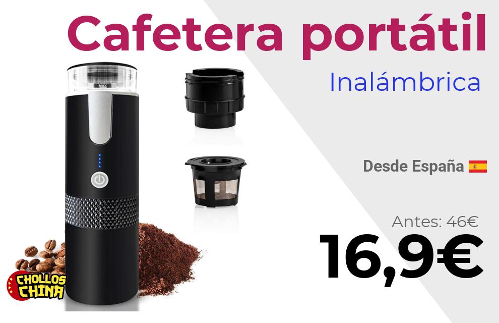 Cafetera portátil inalámbrica por 16€