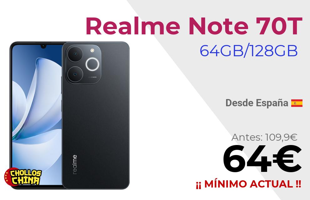 Realme Note 70T 64GB/128GB por 64€