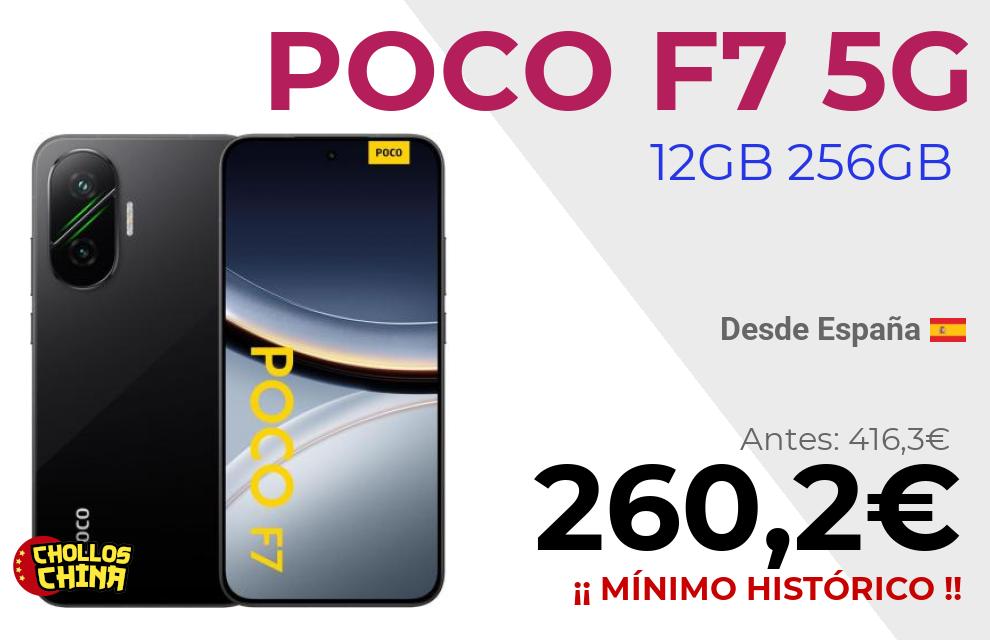POCO F7 5G 12GB/256GB por 260,2€