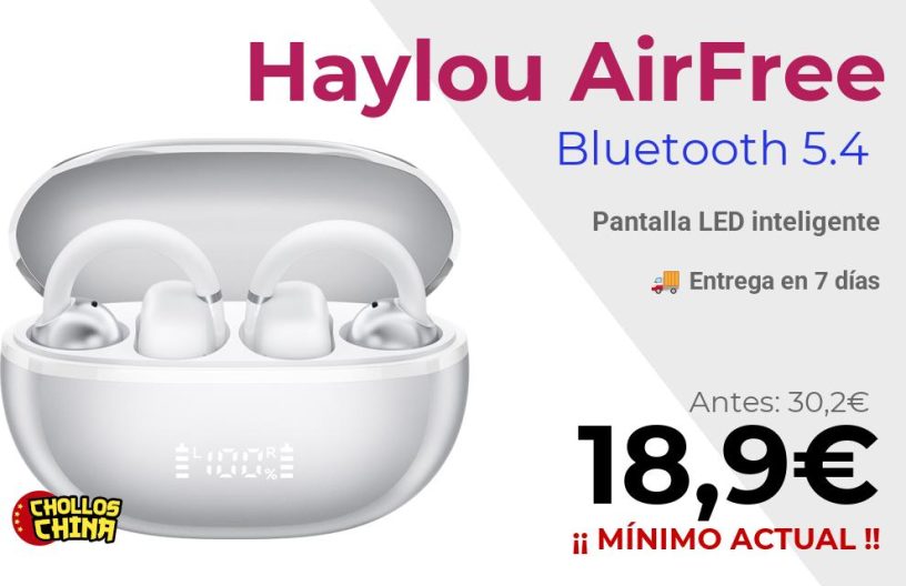 Auriculares inalámbricos Haylou AirFree por 18,9€
