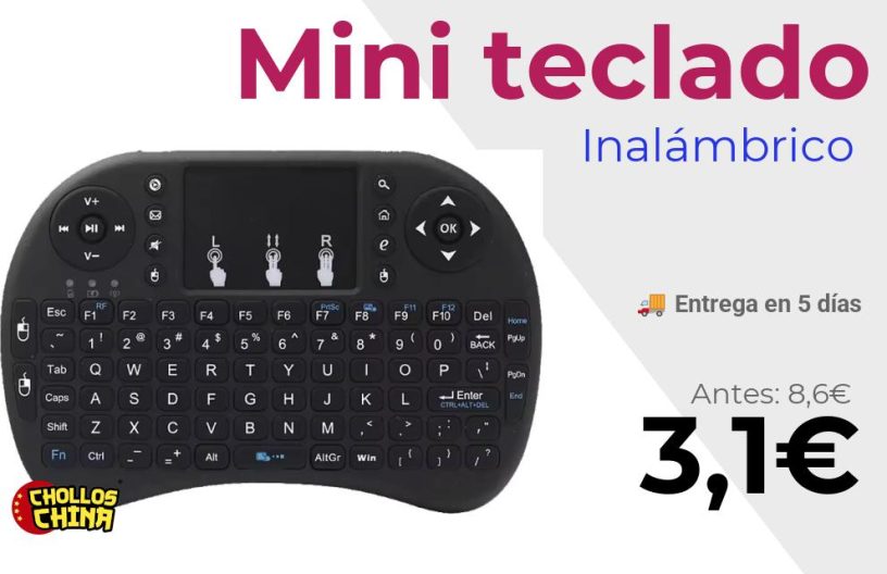 Mini teclado inalámbrico por 3,1€