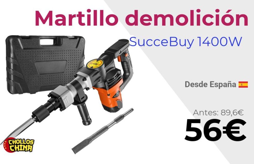 Martillo de demolición SucceBuy 1400W por 56€