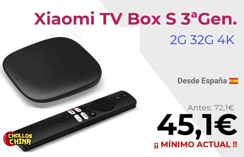 Reproductor multimedia Xiaomi TV Box S 3 por 45,1€