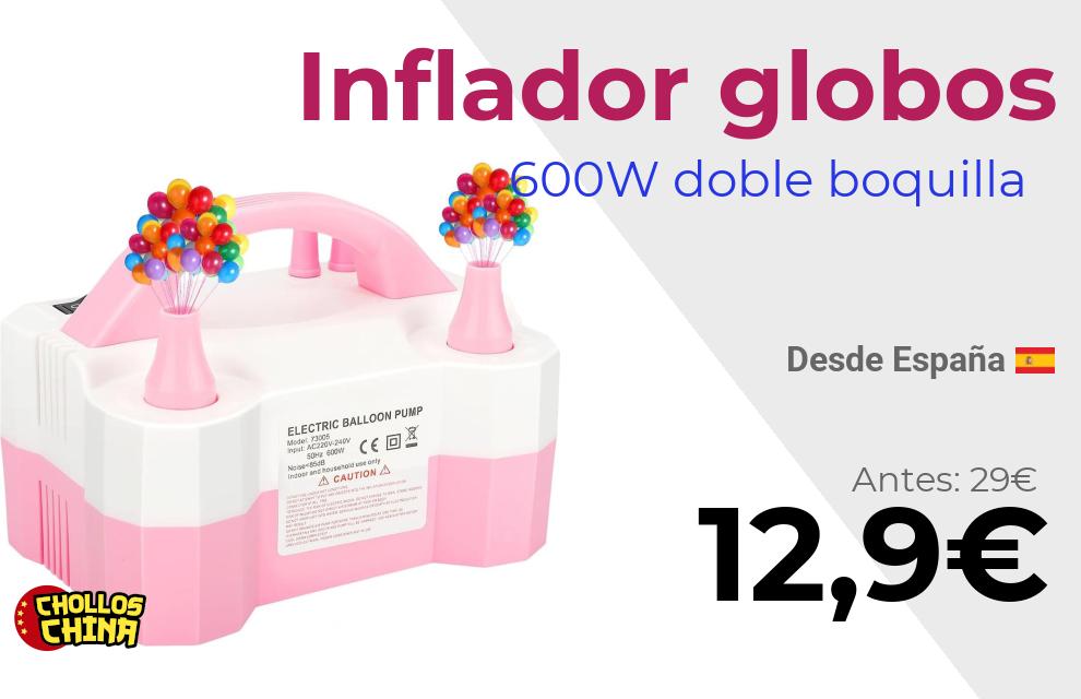 Inflador eléctrico de globos 600W por 12€