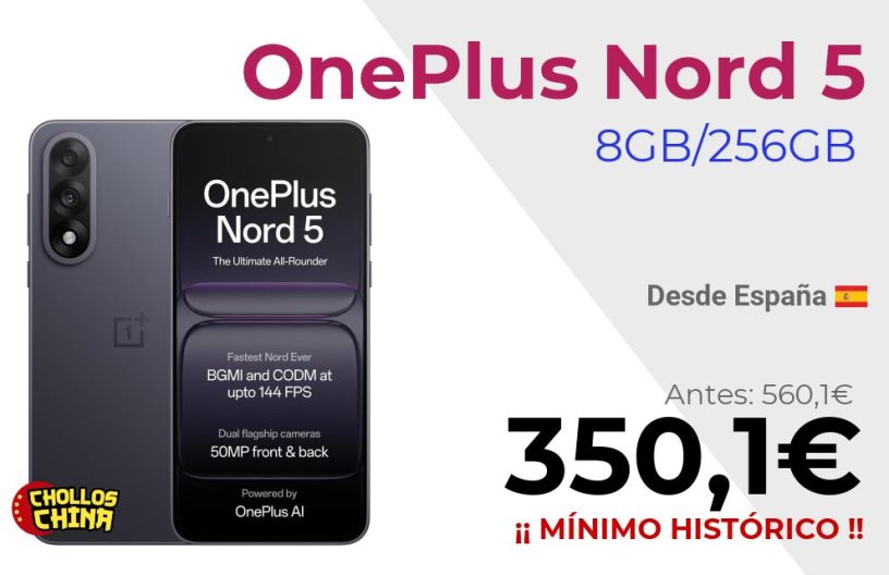 OnePlus Nord 5 8GB/256GB por 350,1€