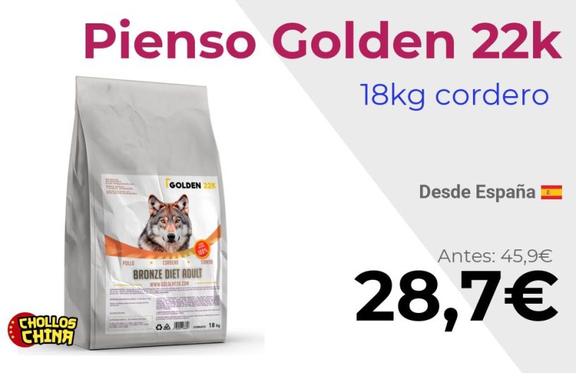 Pienso Golden Diet para perros adultos por 28,7€