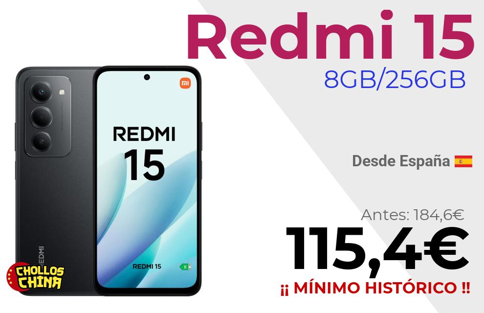 Redmi 15 8GB/256GB por 115,4€