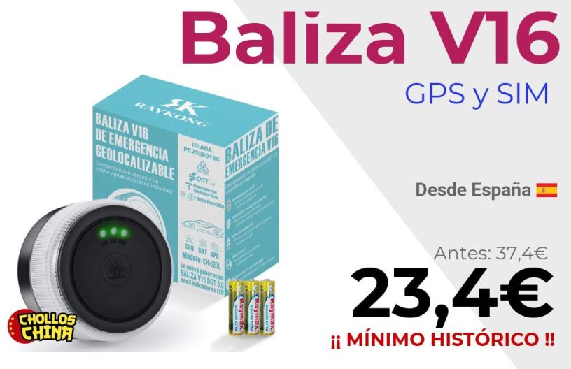 Baliza V16 geolocalización DGT 3.0 por 23,4€