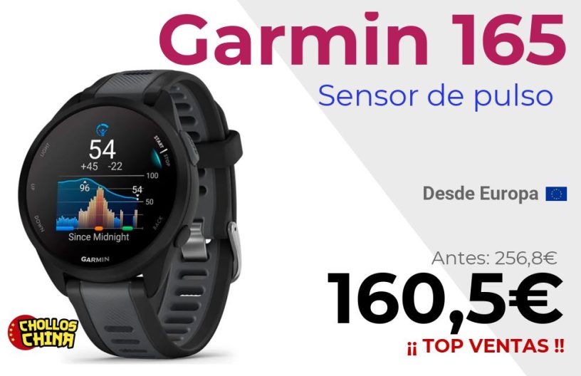 Reloj deportivo Garmin Forerunner 165 por 160,5€