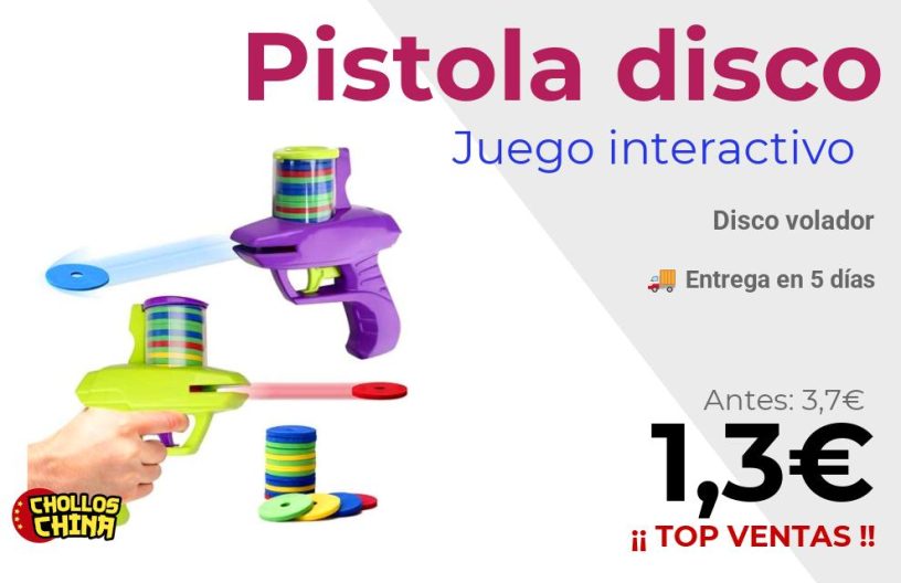 Pistola de disco de espuma para niños por 1,3€