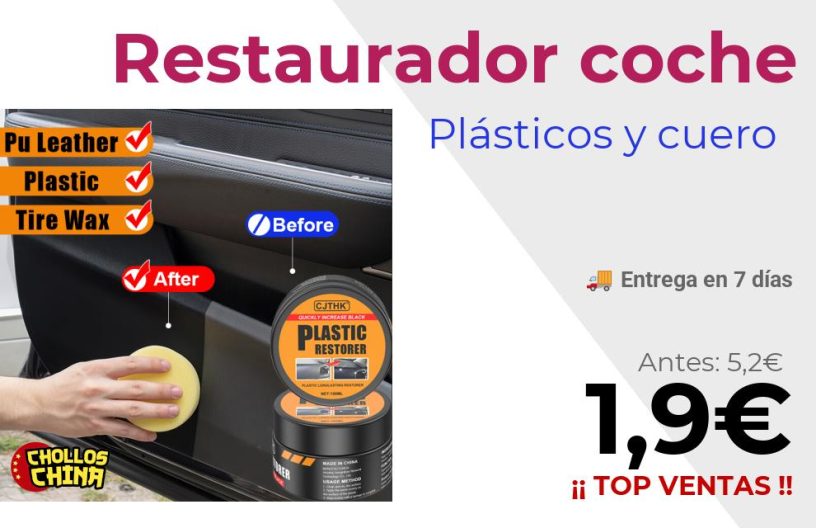 Restaurador de plástico para coche por 1,9€