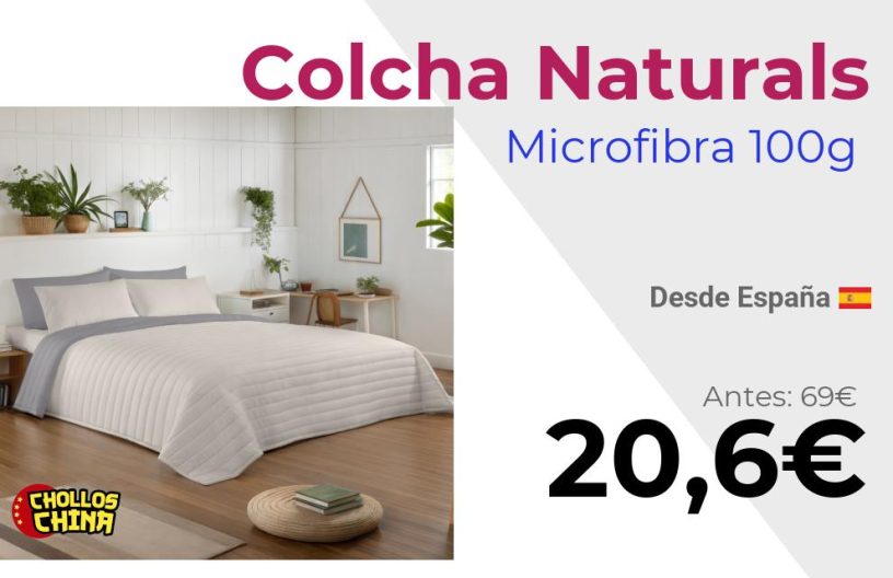 Colcha bouti reversible Naturals por 20€