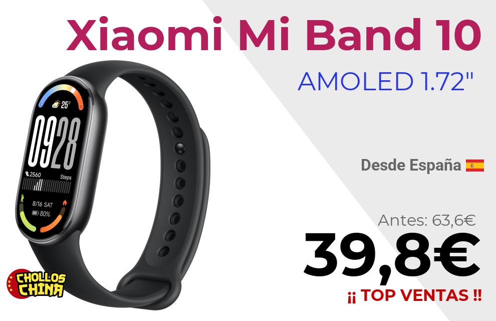 Pulsera inteligente Xiaomi Mi Band 10 por 39,8€