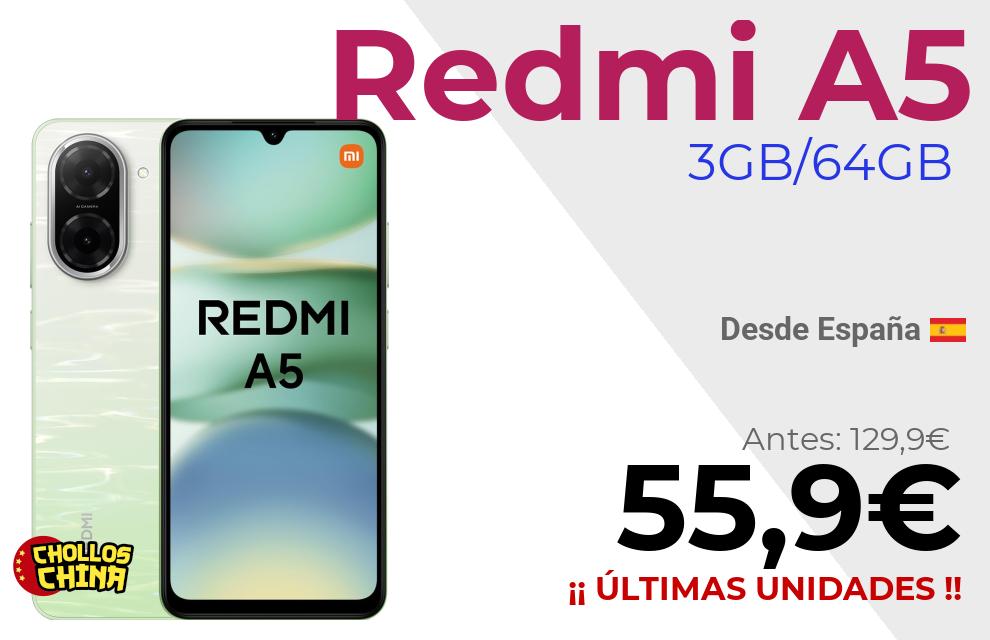 Redmi A5 3GB/64GB por 55,9€