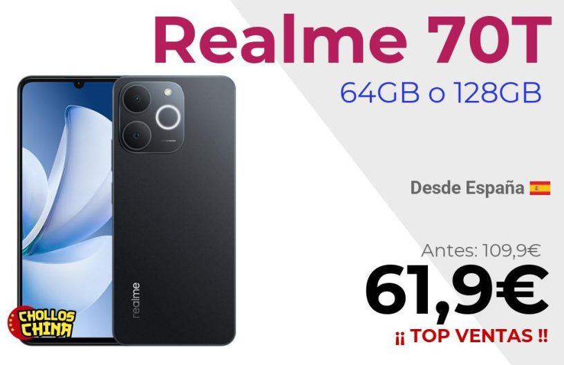 Realme Note 70T 4G 6000mAh por 61,9€
