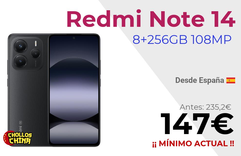Redmi Note 14 5G 8+256GB por 147€