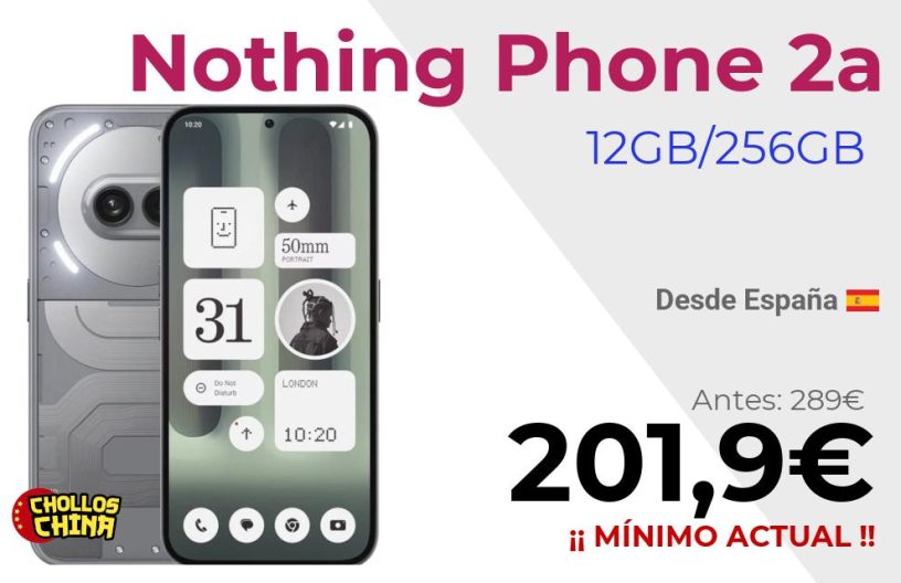 Nothing Phone (2a) Plus 12GB/256GB por 201,9€
