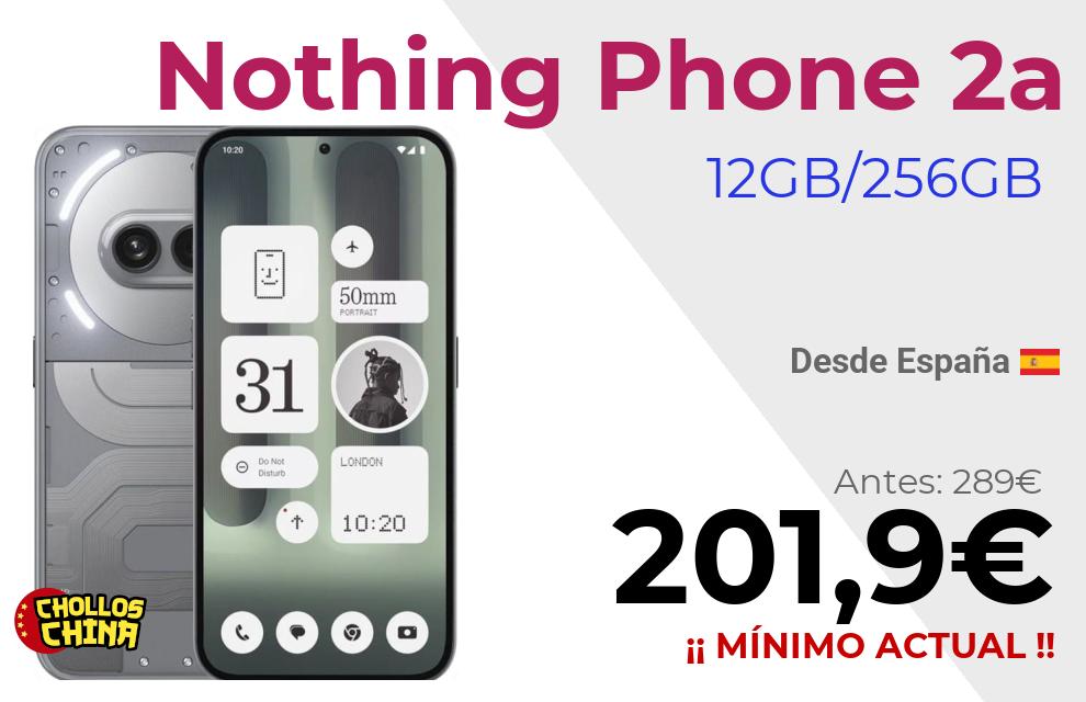 Nothing Phone (2a) Plus 12GB/256GB por 201,9€