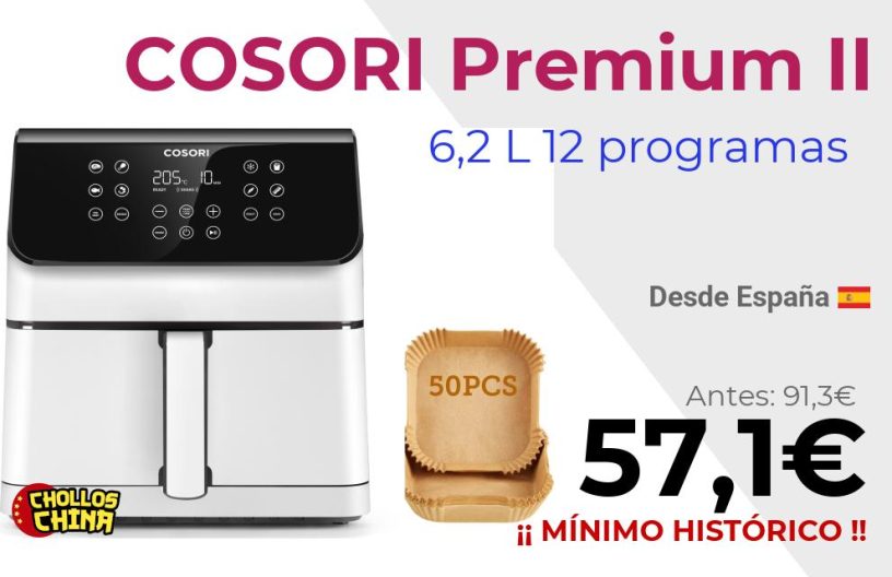 Freidora de aire COSORI Premium II 6,2 L por 57,1€