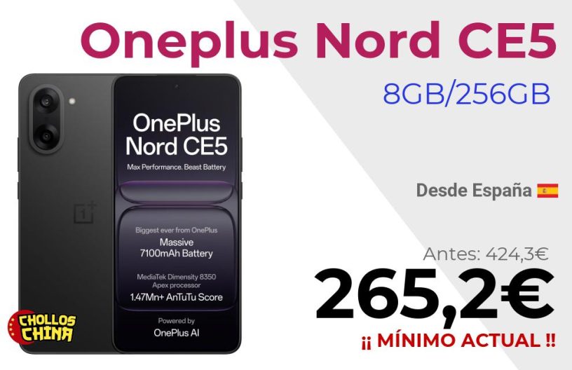 OnePlus Nord CE 5 8GB/256GB por 265,2€