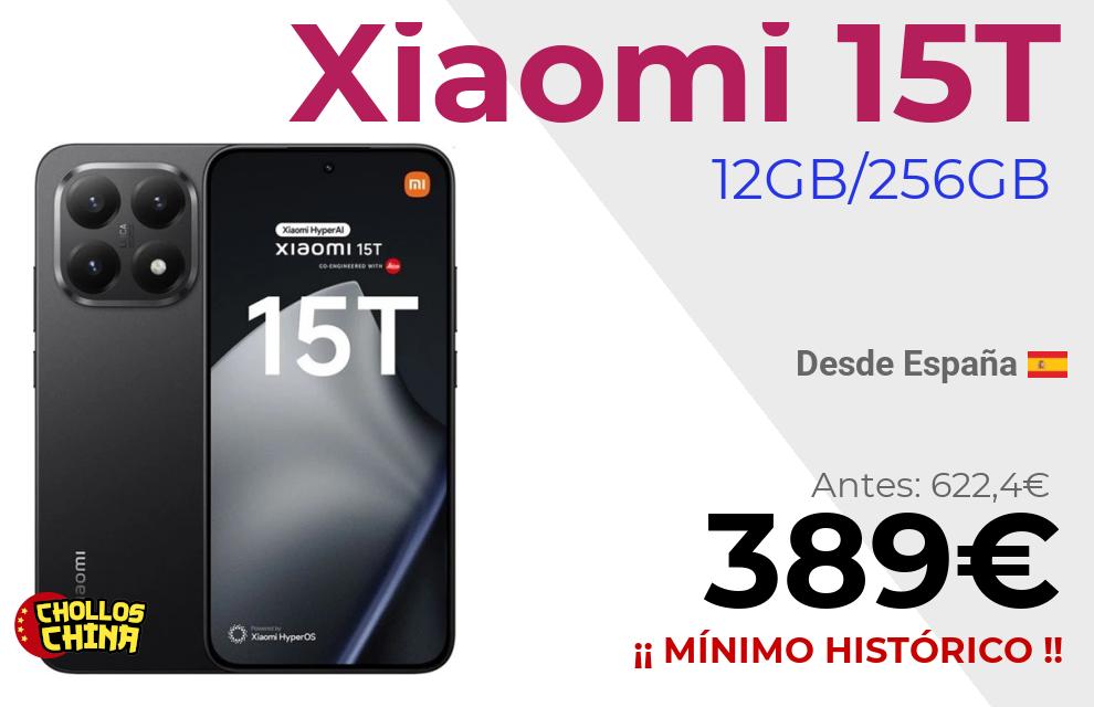 Xiaomi 15T 12GB/256GB por 389€